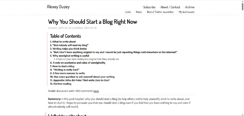 Why You Should Start a Blog Right Now为什么你应该现在开始写博客？在这篇文章中，我解释了为什么你应该创建一个博客（帮助他人和帮助自己），写什么，以及如何开始它