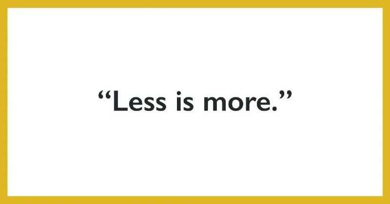 Less is more给大家分享我今天写的内容